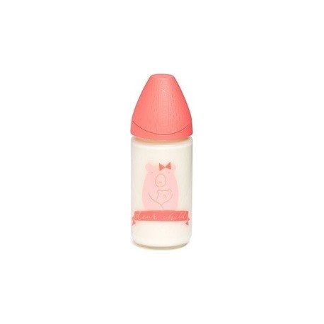 SUAVINEX ΓΥΑΛΙΝΟ ΜΠΙΜΠΕΡΟ ΜΕ ΑΝΑΤΟΜΙΚΗ ΘΗΛΗ 0-6Μ (PINK BEAR) 240 ml