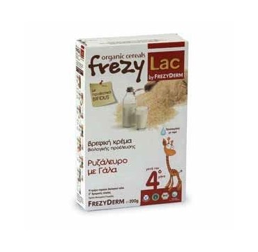 Frezyderm Frezylac Cereal Βρεφική Βιολογική Κρέμα Ρυζάλευρο Με Γάλα 200g