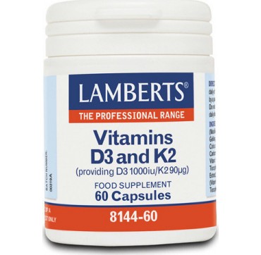 LAMBERTS VITAMINS D3 and K2 60caps