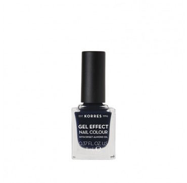 KORRES GEL EFFECT NAIL COLOUR 88 Steel Blue 11ml KORRES 88 STEEL BLUE GEL EFFECT NAIL COLOUR WITH SWEET ALMOND OIL11ml