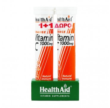 HEALTH AID VITAMIN-C 1000mg 20effer.tabs + ΔΩΡΟ VITAMIN C 500mg 20effer.tabs