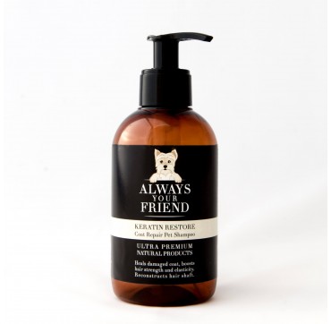 ALWAYS YOUR FRIEND Keratin Restore Shampoo 250ml ALWAYS YOUR FRIEND Keratin Restore Shampoo Σαμπουάν Αποκατάστασης με Κερατίνη (για σκύλους) 250ml