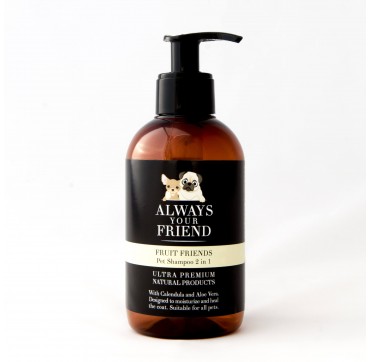 ALWAYS YOUR FRIEND Fruit Friends Shampoo 2 in 1 250ml ALWAYS YOUR FRIEND Fruit Friends Shampoo 2 in 1 Σαμπουάν Λάμψης & Ενυδάτωσης (για σκύλους) 250ml