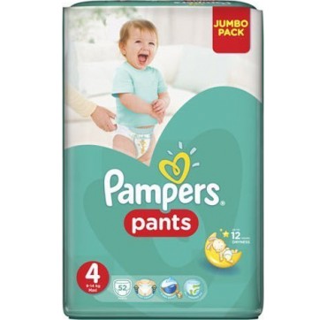 Pampers Pants Jumbo Pack No 4 (9-15 Kg) 52τμχ