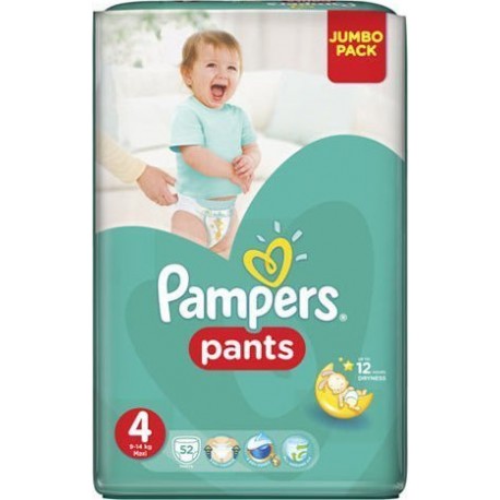 PAMPERS PANTS JUMBO PACK No 4 (9-15 kg) 52τεμ. 