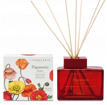 L'erbolario Sweet Poppy Fragrance For Scented Wood Sticks 200ml