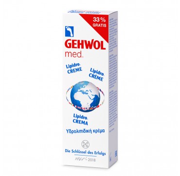GEHWOL MED LIPIDRO ΥΔΡΟΛΙΠΙΔΙΚΗ ΚΡΕΜΑ ΠΟΔΙΩΝ 75ml ΜΕ ΔΩΡΟ ΕΠΙΠΛΕΟΝ ΠΟΣΟΤΗΤΑ 25ml GEHWOL MED LIPIDRO ΥΔΡΟΛΙΠΙΔΙΚΗ ΚΡΕΜΑ ΠΟΔΙΩΝ 75ml ΜΕ ΔΩΡΟ ΕΠΙΠΛΕΟΝ ΠΟΣΟΤΗΤΑ 25ml