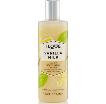 I LOVE COSMETICS SCENTED BODY WASH VANILLA MILK 360ml I LOVE COSMETICS SCENTED BODY WASH VANILLA MILK 360ml