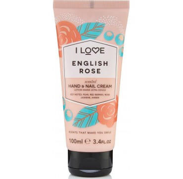 I LOVE COSMETICS SCENTED HAND & NAIL CREAM 100ml I LOVE COSMETICS SCENTED HAND & NAIL CREAM ENGLISH ROSE 100ml