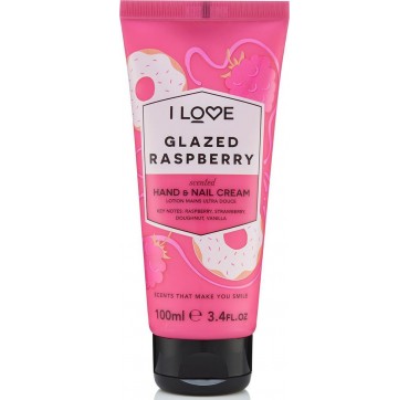 I LOVE COSMETICS SCENTED HAND & NAIL CREAM GLAZED RASPBERRY 100ml I LOVE COSMETICS SCENTED HAND & NAIL CREAM GLAZED RASPBERRY 100ml