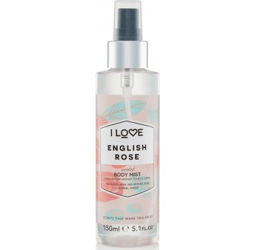 I LOVE COSMETICS SCENTED BODY MIST ENGLISH ROSE 150ml I LOVE COSMETICS SCENTED BODY MIST ENGLISH ROSE 150ml