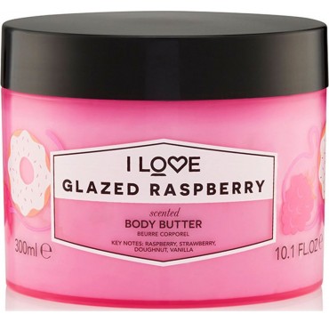 I LOVE COSMETICS SCENTED BODY BUTTER GLAZED RASPBERRY 300ml I LOVE COSMETICS SCENTED BODY BUTTER GLAZED RASPBERRY 300ml