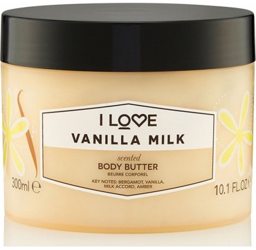I LOVE COSMETICS SCENTED BODY BUTTER VANILLA MILK 300ml I LOVE COSMETICS SCENTED BODY BUTTER VANILLA MILK 300ml