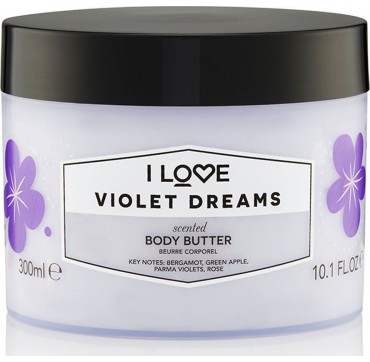I LOVE COSMETICS SCENTED BODY BUTTER VIOLET DREAMS 300ml I LOVE COSMETICS SCENTED BODY BUTTER VIOLET DREAMS 300ml