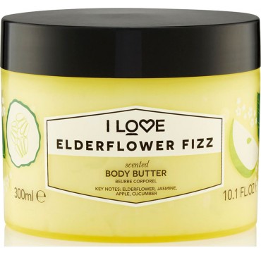 I LOVE COSMETICS SCENTED BODY BUTTER ELDERFLOWER FIZZ 300ml I LOVE COSMETICS SCENTED BODY BUTTER ELDERFLOWER FIZZ 300ml