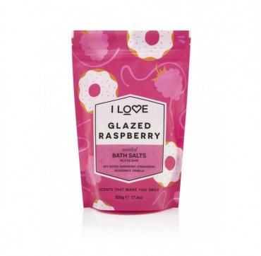 I LOVE COSMETICS SCENTED BATH SALTS 500g I LOVE COSMETICS SCENTED BATH SALTS GLAZED RASPBERRY 500g