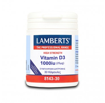 LAMBERTS VITAMIN D3 1000iu (25μg) 30tabs LAMBERTS VITAMIN D3 1000iu (25μg) 30tabs