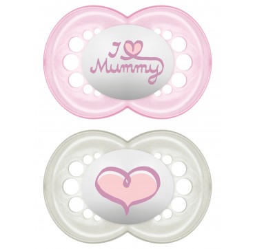 Mam Πιπίλα Σιλικόνη I Love Mummy & Daddy 6+ Μηνών (170s) 2τεμ Mam Πιπίλα Σιλικόνη I Love Mummy & Daddy 6+ Μηνών (170s) 2τεμ