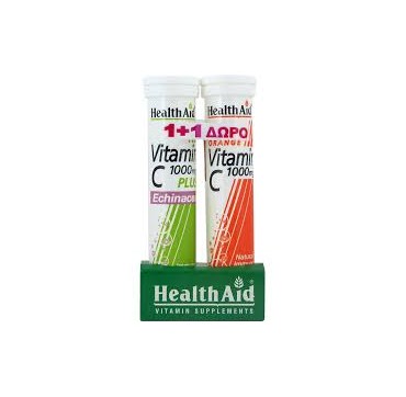 HEALTH AID VIT C 1000mg+ ECHINACEA PLUS EFF. 20tabs + ΔΩΡΟ VITAMIN C 500mg 20effer.tabs HEALTH AID VIT C 1000mg+ ECHINACEA PLUS EFF. 20tabs + ΔΩΡΟ VITAMIN C 1000mg 20effer.tabs