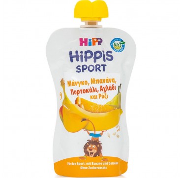 HIPP HIPPIS SPORT BIO ΜΑΝΓΚΟ, ΜΠΑΝΑΝΑ, ΠΟΡΤΟΚΑΛΙ, ΑΧΛΑΔΙ ΚΑΙ ΡΥΖΙ ΣΕ ΜΟΡΦΗ ΑΠΑΛΟΥ ΠΟΥΡΕ 120G HIPP BIO ΜΑΝΓΚΟ, ΜΠΑΝΑΝΑ, ΠΟΡΤΟΚΑΛΙ, ΑΧΛΑΔΙ ΚΑΙ ΡΥΖΙ ΣΕ ΜΟΡΦΗ ΑΠΑΛΟΥ ΠΟΥΡΕ 120G