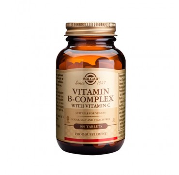 SOLGAR VITAMIN B-COMPLEX WITH VITAMIN C 100tabs