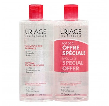 URIAGE Thermal Micellar Water Για Ευαίσθητη Επιδερμίδα 250ml URIAGE Promo Pack Thermal Micellar Water Για Ευαίσθητη Επιδερμίδα 2x500 ml