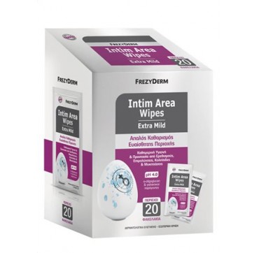 FREZTDERM INTIM AREA WIPES EXTRA MILF pH 20φακ FREZYDERM INTIM AREA WIPES EXTRA MILD pH4 20φακ