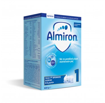 NUTRICIA ALMIRON 1 ΓΑΛΑ ΗΛΙΚΙΑΣ 0-6 ΜΗΝΩΝ 600g NUTRICIA ALMIRON 1 ΓΑΛΑ ΗΛΙΚΙΑΣ 0-6 ΜΗΝΩΝ 600g