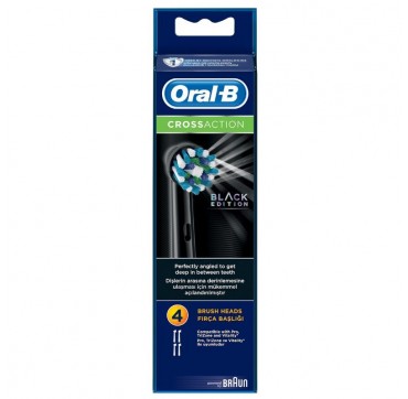 ORAL-B CROSSACTION BLACK EDITION ΑΝΤΑΛΛΑΚΤΙΚΕΣ ΚΕΦΑΛΕΣ 4τμχ ORAL-B CROSSACTION BLACK EDITION ΑΝΤΑΛΛΑΚΤΙΚΕΣ ΚΕΦΑΛΕΣ 4τμχ