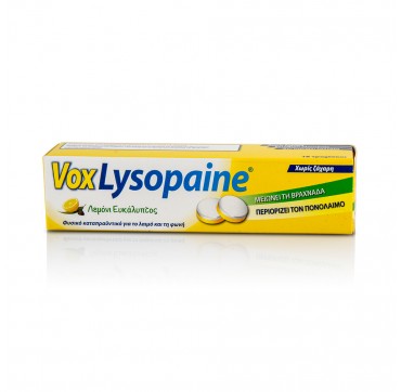 VOX LYSOPAINE ΛΕΜΟΝΙ ΕΥΚΑΛΥΠΤΟΣ 18τμχ VOX LYSOPAINE ΛΕΜΟΝΙ ΕΥΚΑΛΥΠΤΟΣ 18τμχ