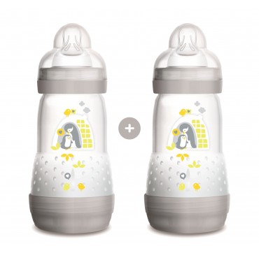 MAM EASY START ANTI-COLIC (355S) 2+ ΜΗΝΩΝ ΘΗΛΗ ΣΙΛΙΚΟΝΗΣ ΜΕΣΑΙΑΣ ΡΟΗΣ 2X260ml Mam Easy Start Anti-colic (355s) 2+ Μηνών Με Θηλή Σιλικόνης Μεσαίας Ροής 2x260ml