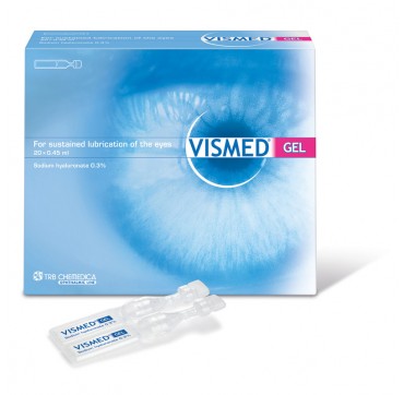 VISMED LUBRICANT EYE DROPS 20 X 0.3ml sodium hyaluronate 0.18% VISMED GEL LUBRICANT EYE DROPS 20 X 0.3ml sodium hyaluronate 0.18%