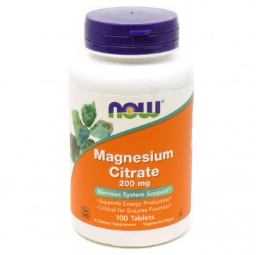 NOW MAGNESIUM CITRATE 200MG 100TABS NOW MAGNESIUM CITRATE 200MG 100TABS