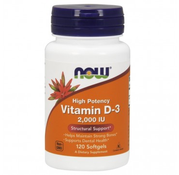 NOW VITAMIN D-3 2000IU 120SOFTGELS