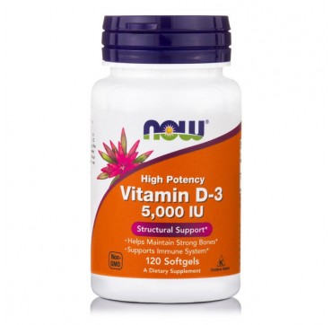 Now Vitamin D-3 5000iu 120softgels