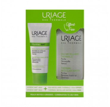 URIAGE PROMO HYSEAC MAT 40ML & ΔΩΡΟ THERMAL MICELLAR WATER 100ML URIAGE PROMO HYSEAC MAT 40ML & ΔΩΡΟ THERMAL MICELLAR WATER 100ML