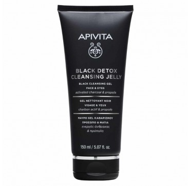 APIVITA BLACK DETOX CLEANSING JELLY FACE & EYES 15OML APIVITA BLACK DETOX CLEANSING JELLY FACE & EYES 15OML
