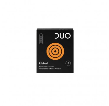 DUO Ribbed - Προφυλακτικά με ραβδώσεις 3τμχ DUO Ribbed - Προφυλακτικά με ραβδώσεις 3τμχ