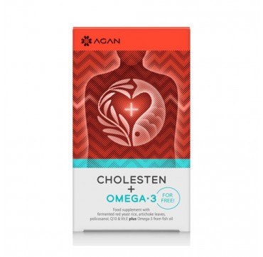AGAN CHOLESTEN 30 VEG CAPS + OMEGA 3 1000MG 30 SOFTGELS AGAN CHOLESTEN 30 VEG CAPS + OMEGA 3 1000MG 30 SOFTGELS