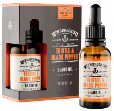 The Scottish Fine Soaps Men's Grooming Thistle & Black Pepper Beard Oil 30ml
