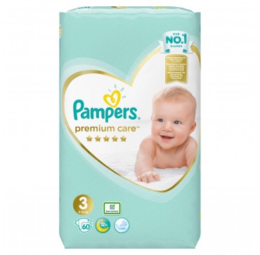 PAMPERS PREMIUM CARE JUMBO BOX No3 (6-10kg) 60 TMX. PAMPERS PREMIUM CARE JUMBO BOX No3 (6-10kg) 60 TMX.
