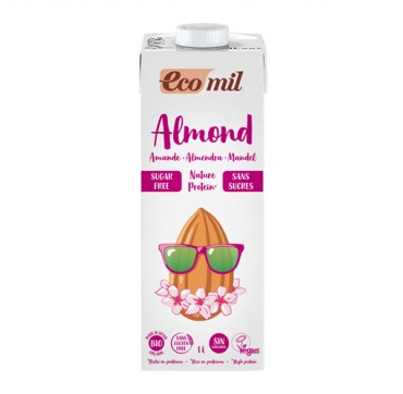 Ecomil Bio Almond Nature Protein Sugar Free Ρόφημα Αμυγδάλου Με Πρωτεΐνη Χωρίς Ζάχαρη 1lt
