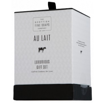 Luxurious Gift Set 3x75ml Tubes, 1x40g Soap, Drum THE SCOTTISH FINE SOAPS AU LAIT LUXURIUS GIFT SET 4τμχ
