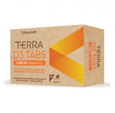 GENECOM TERRA D3 (1200IU) TABS ΓΙΑ ΤΗΝ ΚΑΛΗ ΥΓΕΙΑ ΤΩΝ ΟΣΤΩΝ/ΑΝΟΣΟΠΟΙΗΤΙΚΟΥ ΣΥΣΤΗΜΑΤΟΣ 60TABS GENECOM TERRA D3 (1200IU) TABS ΓΙΑ ΤΗΝ ΚΑΛΗ ΥΓΕΙΑ ΤΩΝ ΟΣΤΩΝ/ΑΝΟΣΟΠΟΙΗΤΙΚΟΥ ΣΥΣΤΗΜΑΤΟΣ 60TABS
