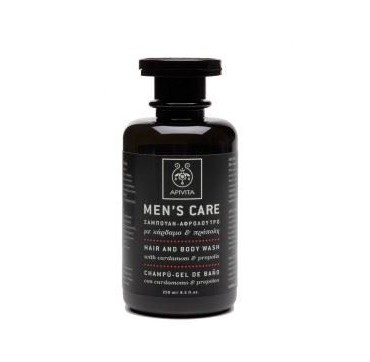 Apivita Men's Care Hair And Body Wash Σαμπουάν & Αφρόλουτρο Με Κάρδαμο Και Πρόπολη 250ml
