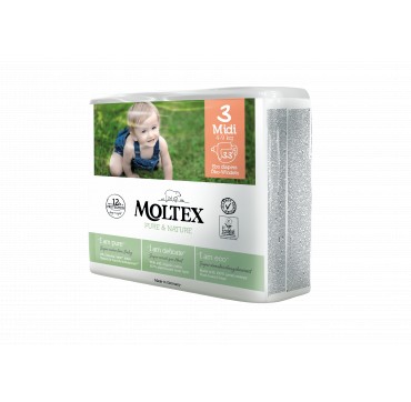 Moltex Pure & Nature No3 Midi (4-9kg) 33τμχ