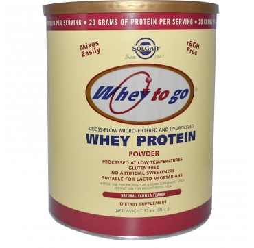 SOLGAR WHEY TO GO PROTEIN VANILLA 907gr SOLGAR WHEY TO GO PROTEIN VANILLA 907gr