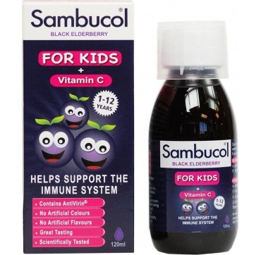 Olvos Science Sambucol Kids + Vitamin C Παιδικό Σιρόπι Για Ανοσοποιητικό 120ml