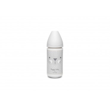 SUAVINEX PREMIUM GLASS WITH 3 POSITION ROUND SILICONE TEAT +0m ΓΥΑΛΙΝΟ ΜΠΙΜΠΕΡΟ 240ML