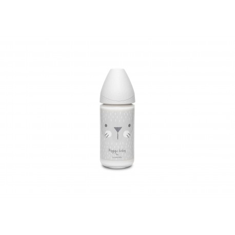 SUAVINEX PREMIUM GLASS WITH 3 POSITION ROUND SILICONE TEAT +0m ΓΥΑΛΙΝΟ ΜΠΙΜΠΕΡΟ 240ML